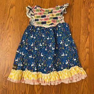 Matilda Jane RARE HTF Platinum Bunny Trail Flutter Dress 1 of 4 Size 4